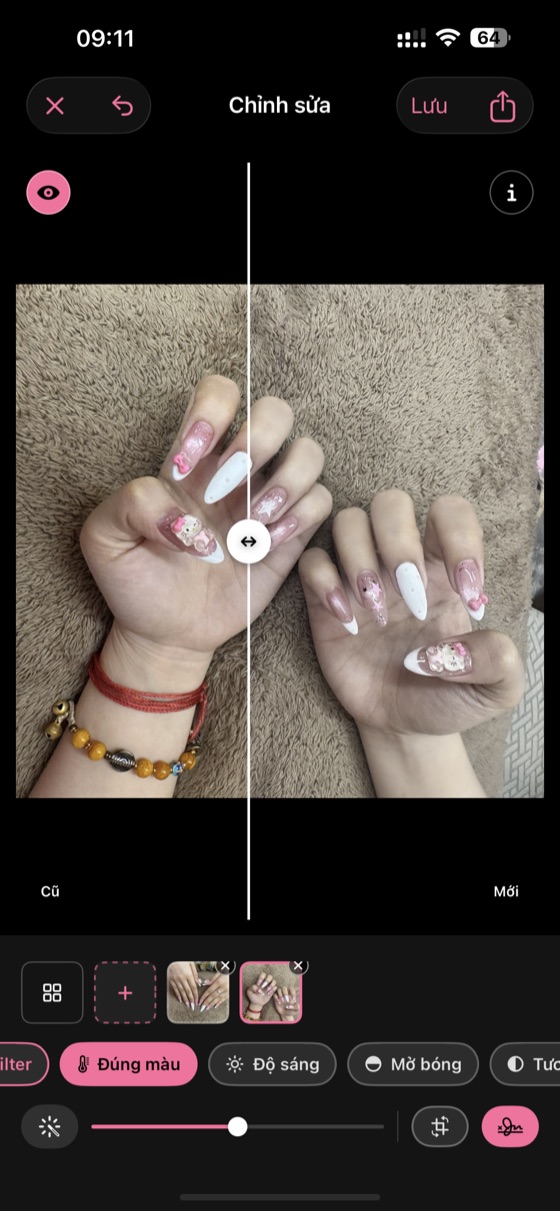 True-color nail editing
